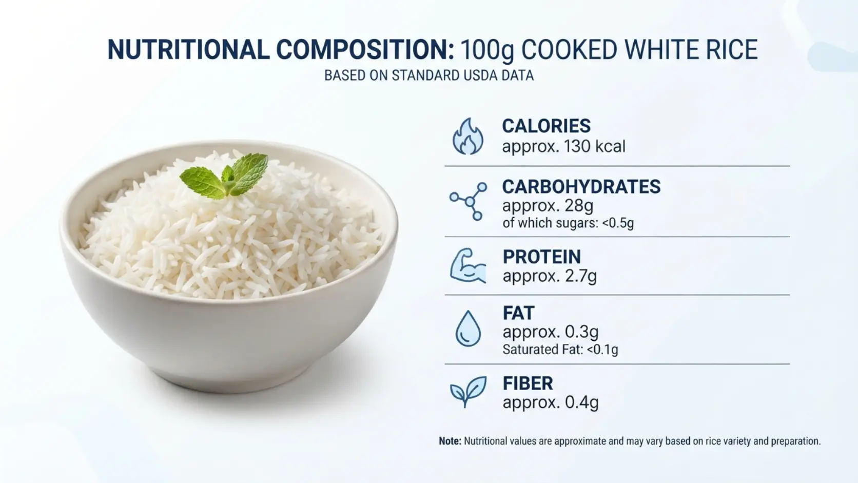 Rice Nutritional Value Per 100g: Calories, Carbs, Protein & More